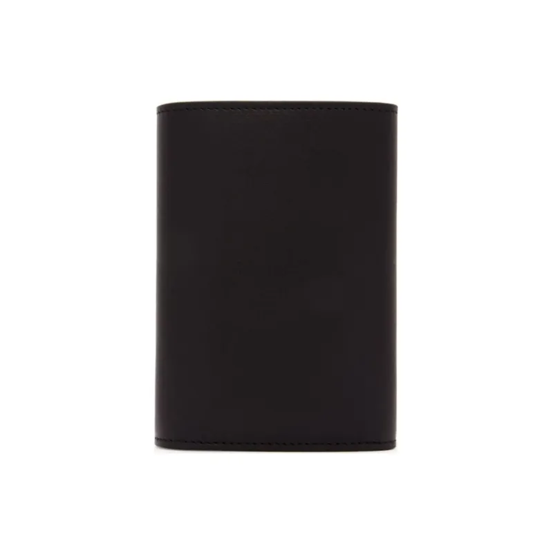 LOEWE Shiny Nappa Calfskin Wallet Small Size Unisex Black-1