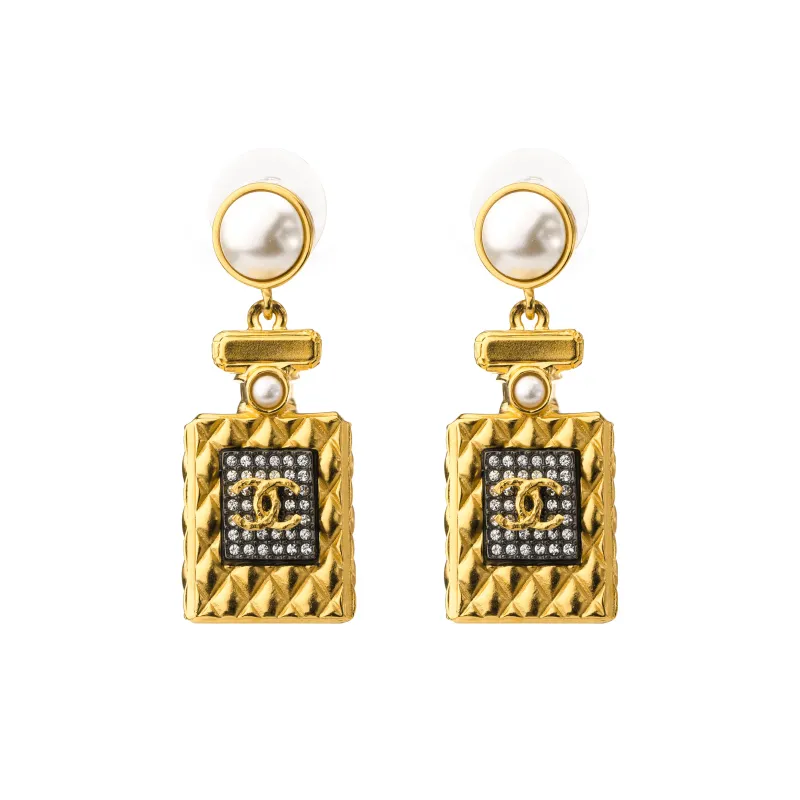 CHANEL Earrings Women's Gold-0