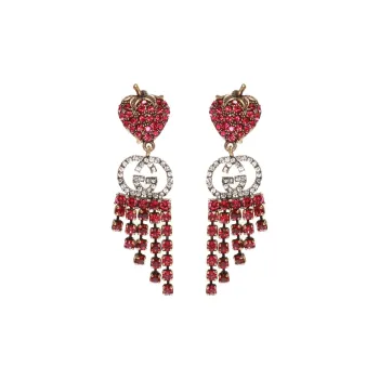 GUCCI Earrings Women's Red