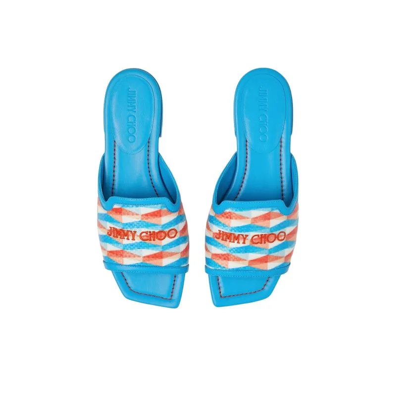 Jimmy Choo Nako Diamond-print Slides-4