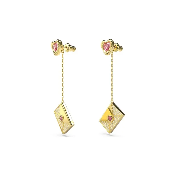 Swarovski Faux Crystal Earrings Women's Gold-1