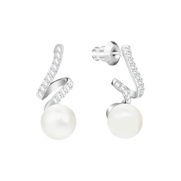 Swarovski White Gold Plated Earrings Women's-0