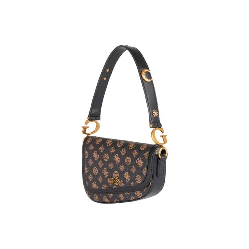 GUESS Artificial Leather Crossbody Shoulder Bags Women's Brown-1