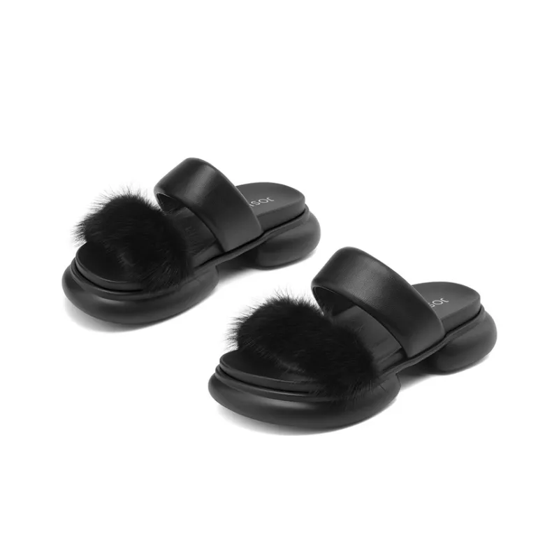 JOSINY Roman Sandals 5cm Women's Black/Ecru-3