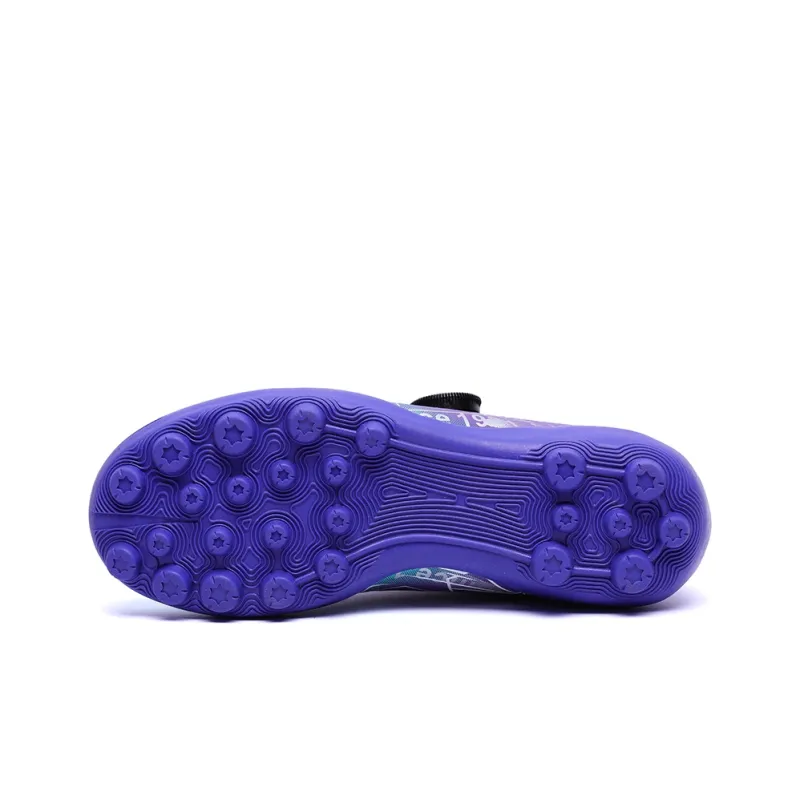 Binary Soccer Shoes Women's Low Top Purple Blue-7