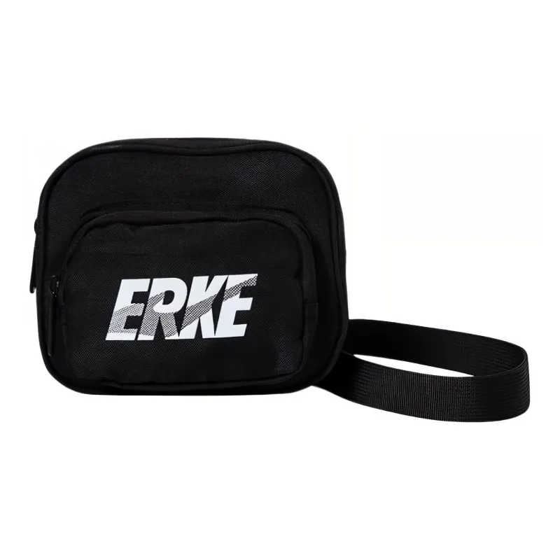 Erke Textile Fabric Crossbody Bag Regular Unisex Jet Black-0