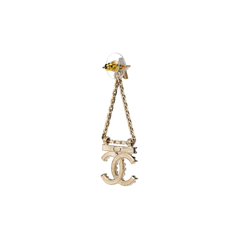 CHANEL Earrings Women's Gold-2