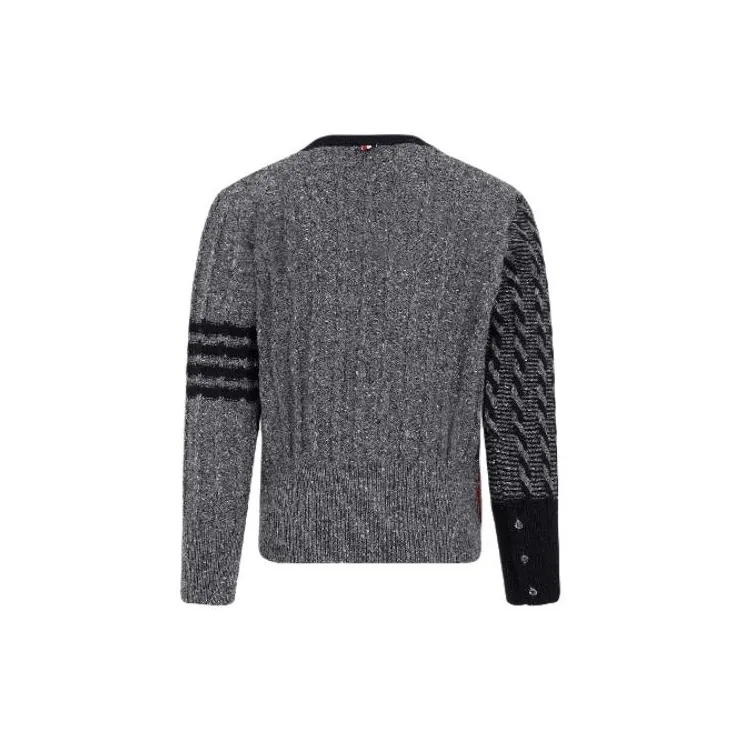THOM BROWNE 4 Bar Stripe Detailed Cardigan-3