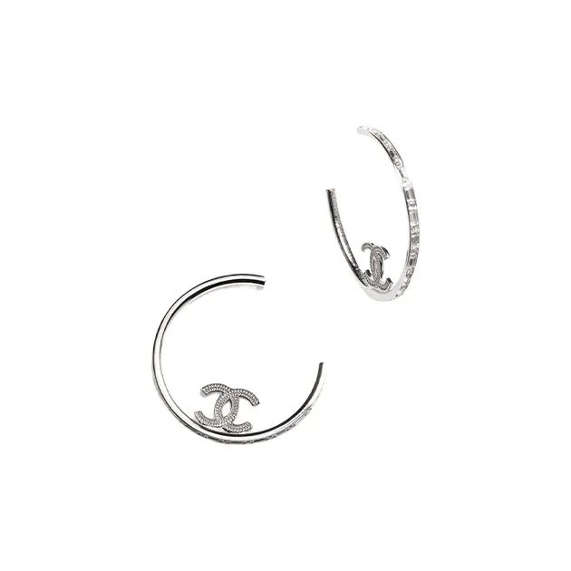 CHANEL Earrings Women's Silver-0