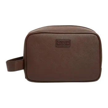 GUESS Artificial Leather Toiletry Bag Men's Brown