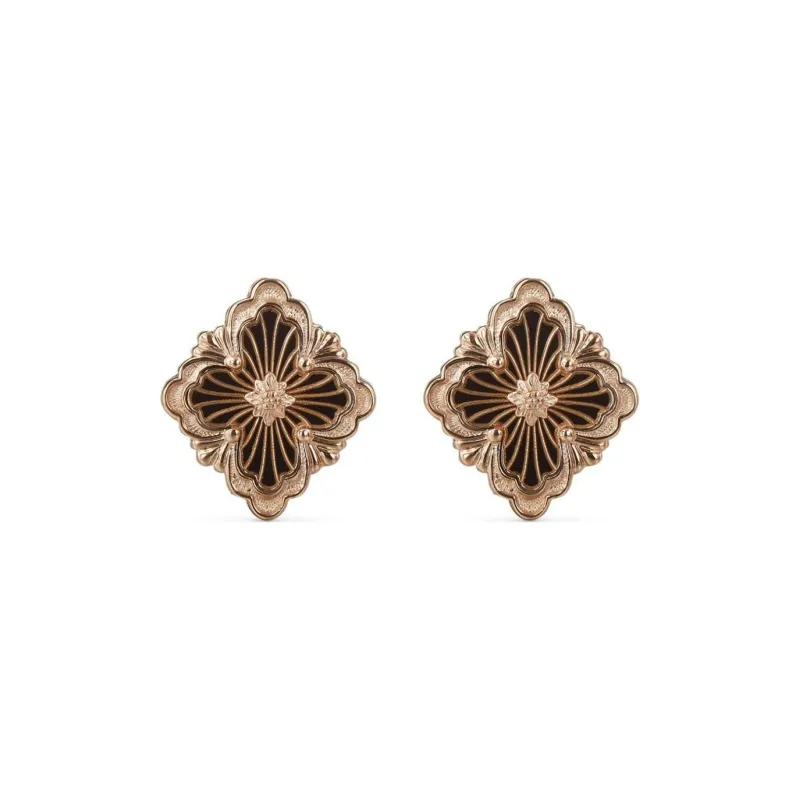 BUCCELLATI Onyx Earrings Women's Rose Gold-0