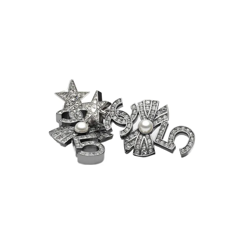 CHANEL Earrings Women's Silver-1