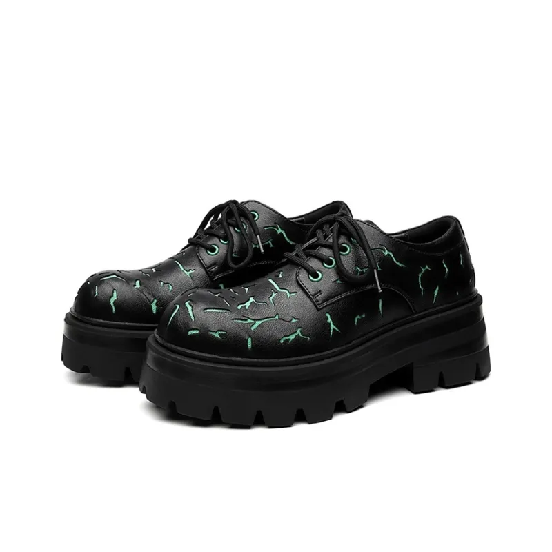 Lady's House Dress Shoes Men Low Top Black-12