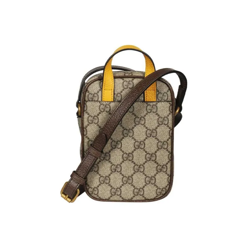 GUCCI Unisex Neo Vintage Monogram Mini Cowhide Single-Shoulder Bag-7
