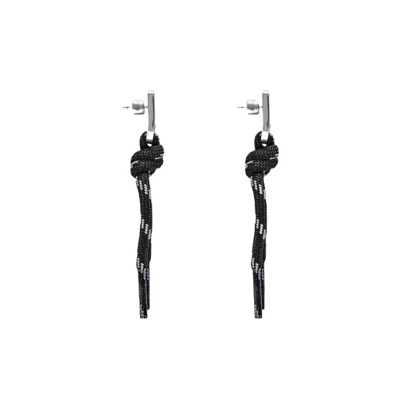 Balenciaga Brass Earrings Women's Black-1