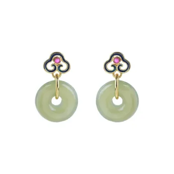 Xiaoyinjiang Hetian Jade Earrings Women's