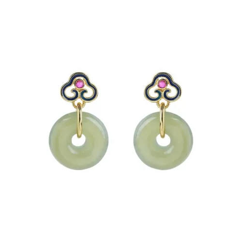 Xiaoyinjiang Hetian Jade Earrings Women's