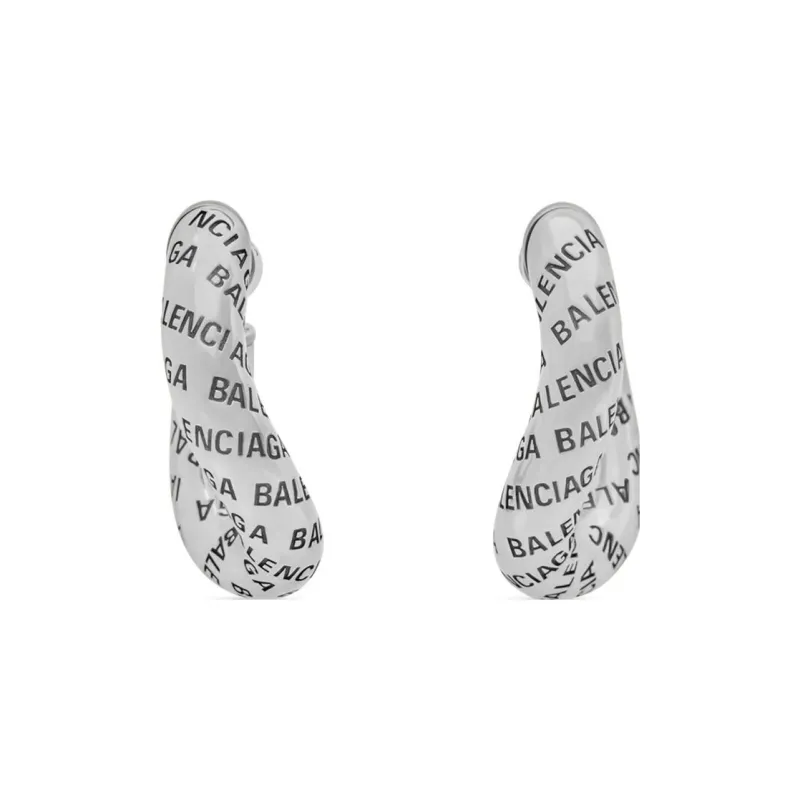 Balenciaga Logo Earrings-3