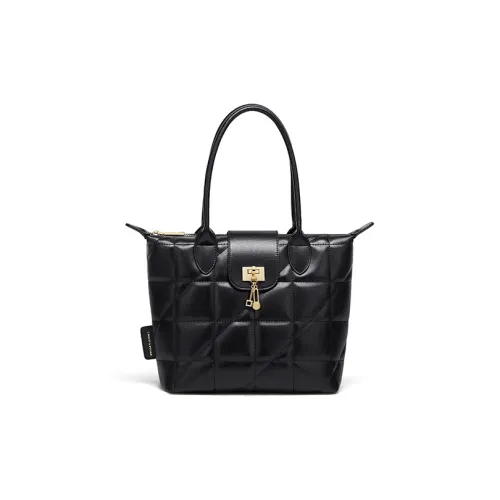 CNOLES Synthetic Leather Shoulder Bags Handbags Regular Women's Black Chocolate
