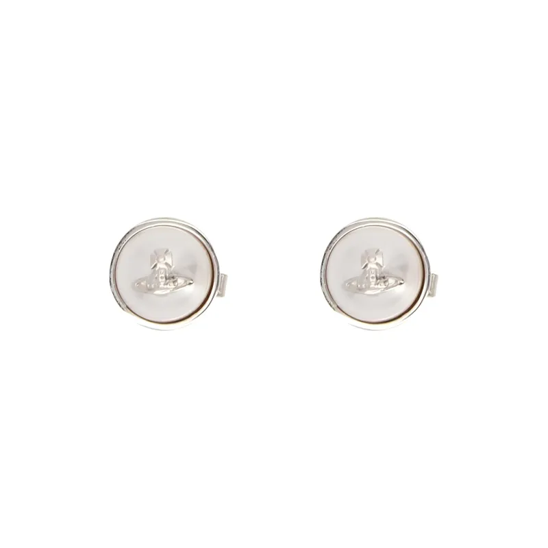 Vivienne Westwood Orb Stud Butterfly Fastened Earrings-0