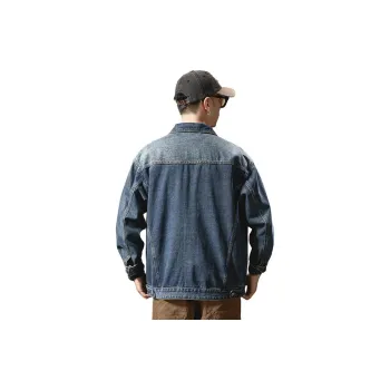 Jeep Denim Jacket Men's Vintage Blue