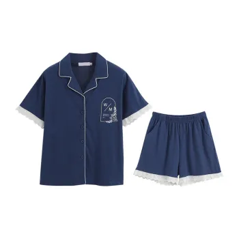 Huggy Kissy Pajama Set Women's Navy Blue