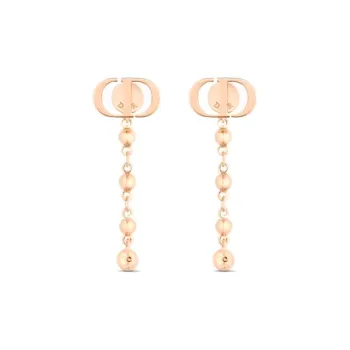 DIOR Metal Earrings Women's Rose Gold