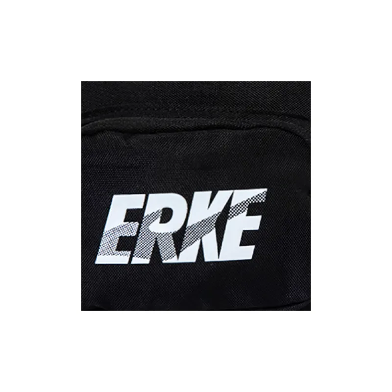 Erke Textile Fabric Crossbody Bag Regular Unisex Jet Black-4