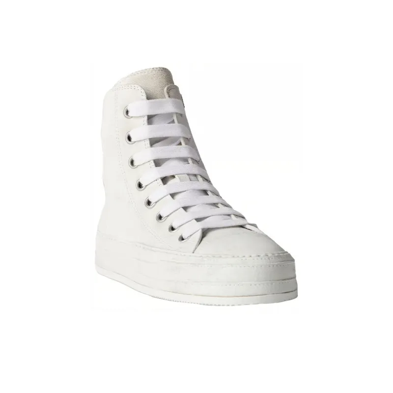 Ann Demeulemeester High Top Skateboard Shoes Men's White-2