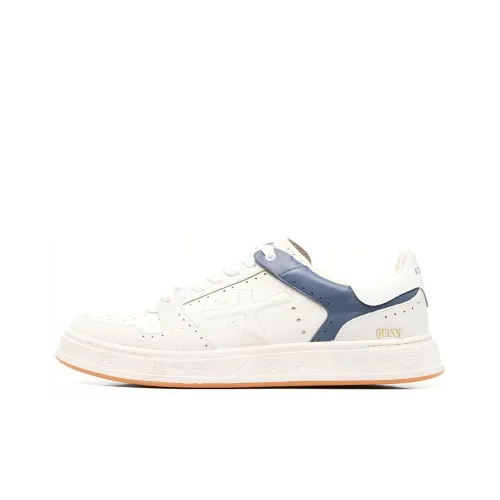 PREMIATA Quinn Skateboard Shoes Men Low-Top White/Blue