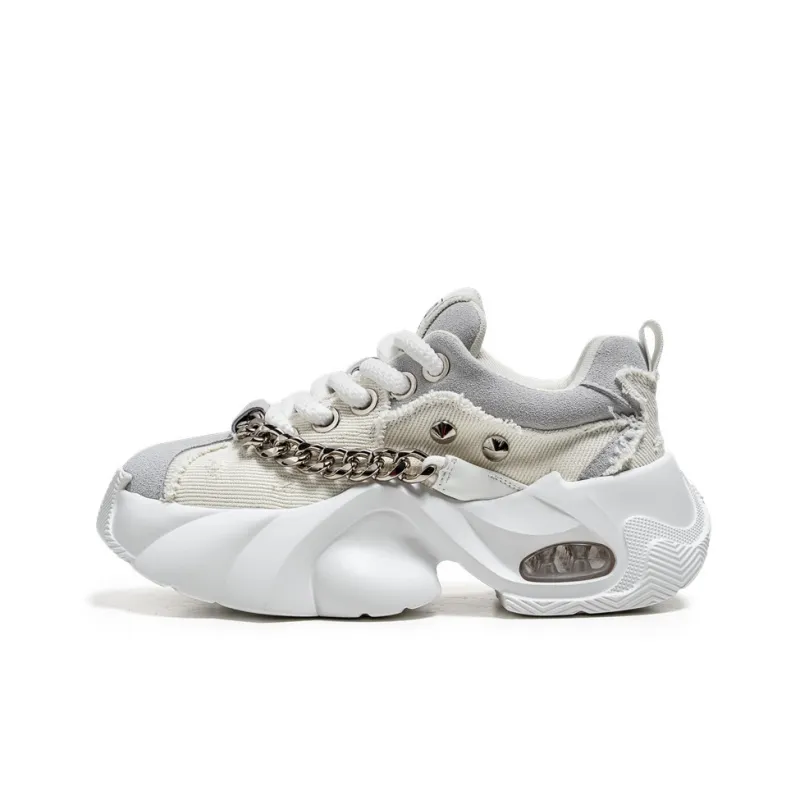 Grumpy Ram Anti-Slip Wear-Resistant Breathable Height Increasing Low-Top Chunky Sneakers Men's-4