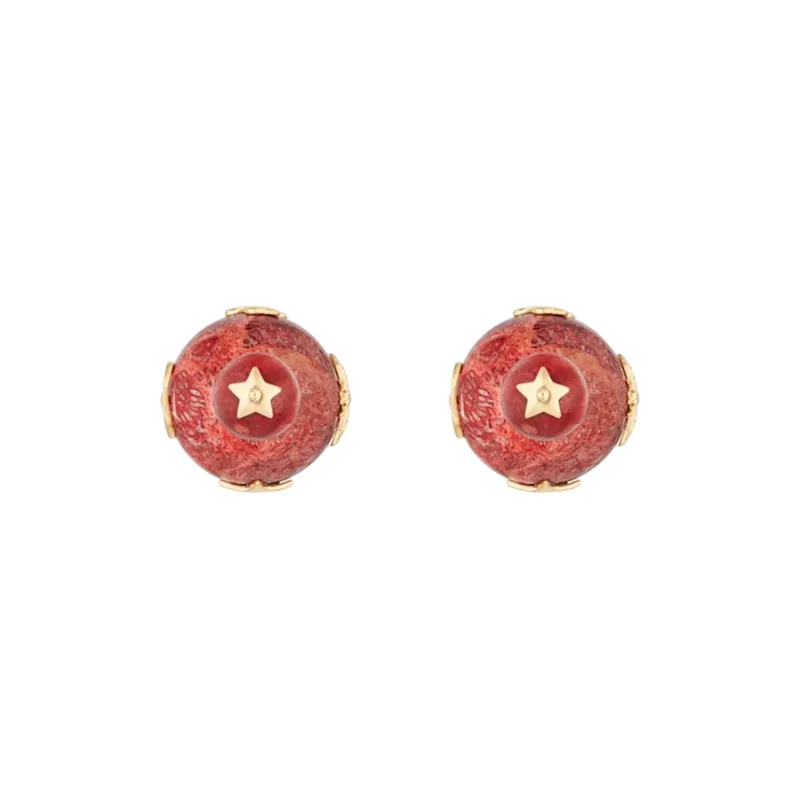 DIOR Earrings Women's Red-1