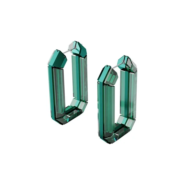 Swarovski Lucent Earrings Women's Green-2