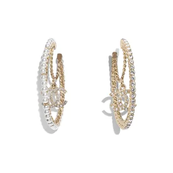 CHANEL Earrings Women's Gold