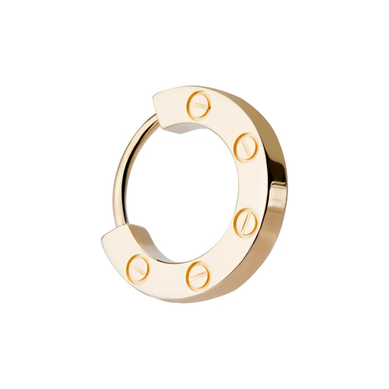CARTIER LOVE Series 18K Yellow Gold Earrings Unisex Gold-2