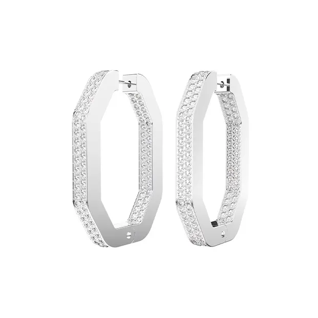 Swarovski Dextera Rhodium Plated Earrings Women's-1