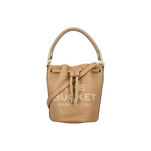 MARC JACOBS Grain Leather Bucket Bag, Shoulder Bag, Crossbody Bag, Handbag Women's Light Umber
