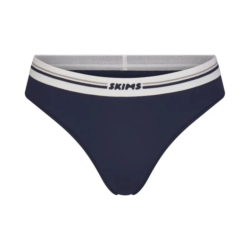 SKIMS FITS EVERYBODY Series LOGO BIKINI Underpants Women's NAVY/Marine Blue-0