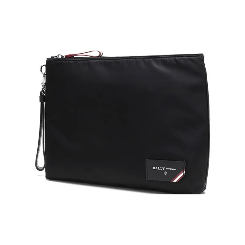 BALLY Fabric Wrist Bag Clutch Men's Black-1