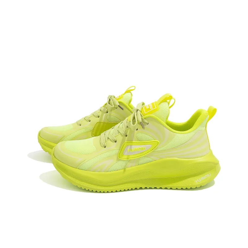HUANQIU Balance Height Increasing Low Top Running Shoes Men's Green-1