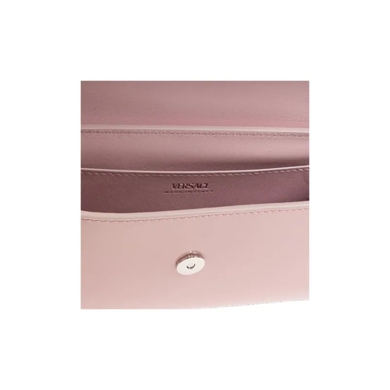 VERSACE Lambskin Shoulder Bag Clutch Women's Pink-4