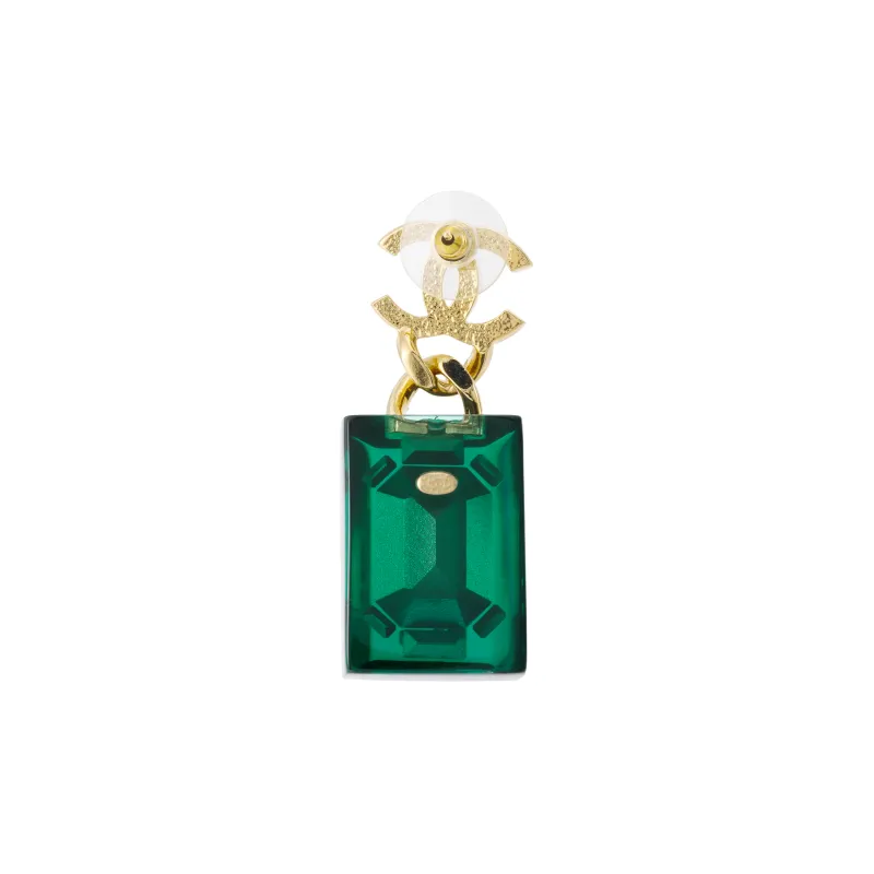 CHANEL Earrings Women's Green-2