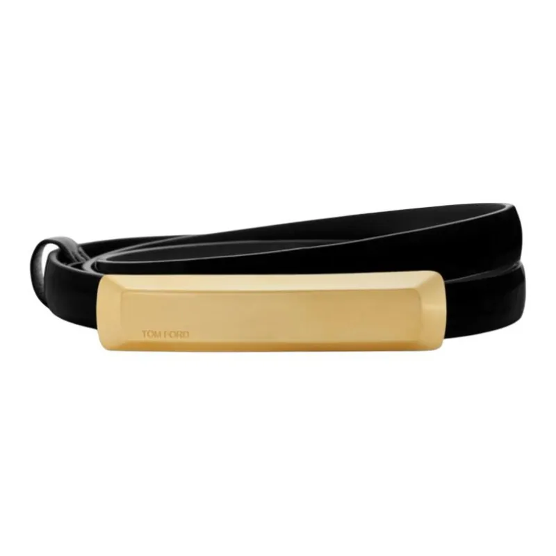 TOM FORD Logo engraved Leather Belt-0