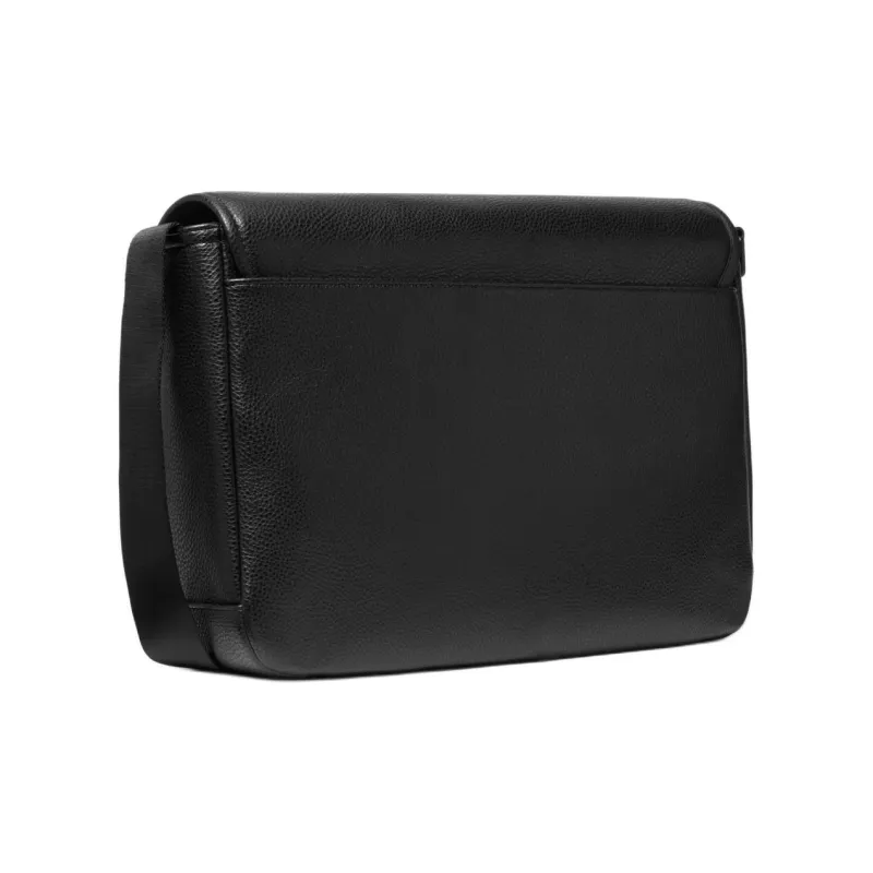 MICHAEL KORS Artificial Leather Messenger Bag, Shoulder Bag, Crossbody Bag Men's Black-1