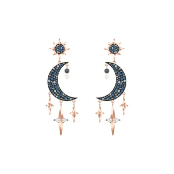 Swarovski SYMBOL Crystal Pearl Earrings Women's Blue