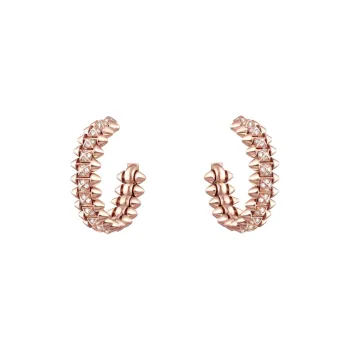 CARTIER 18K Rose Gold, Diamond Earrings Women's Rose Gold