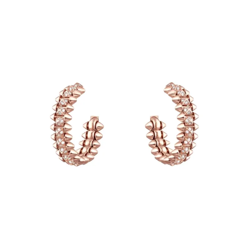 CARTIER 18K Rose Gold, Diamond Earrings Women's Rose Gold-0
