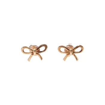 TIFFANY & CO. Pre Owned 18kt Yellow Gold Bow Stud Earrings