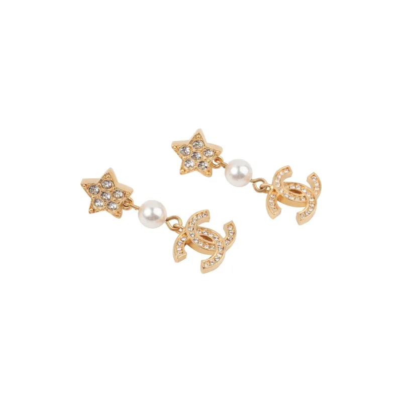 CHANEL 22c Early Spring Earrings Women's Gold-1