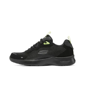 Skechers Cushioned Wear Resistant Breathable Supportive Lightweight Low Top Casual Shoes Men's Black